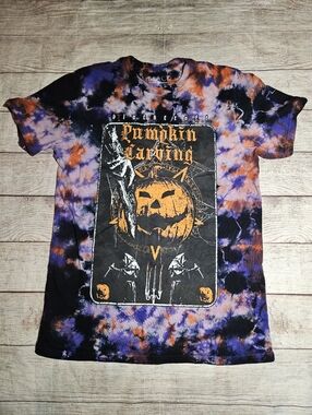 Blackcraft Cult Pumpkin Carving Tarot Card Tie Dye Limited Edition Tee Shirt